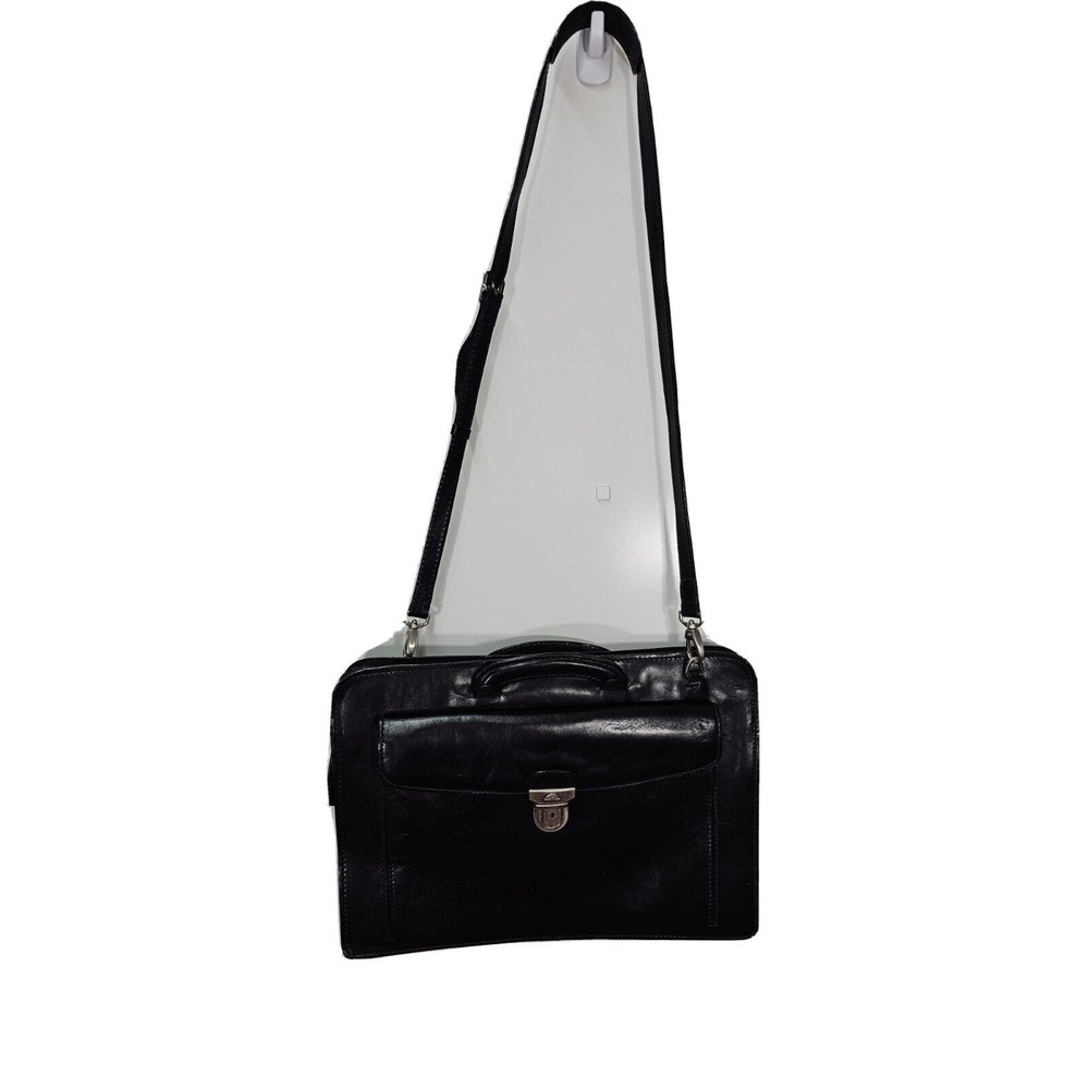 TONY PEROTTI Leather Briefcase Messenger Laptop Shoulder Bag Made in Italy